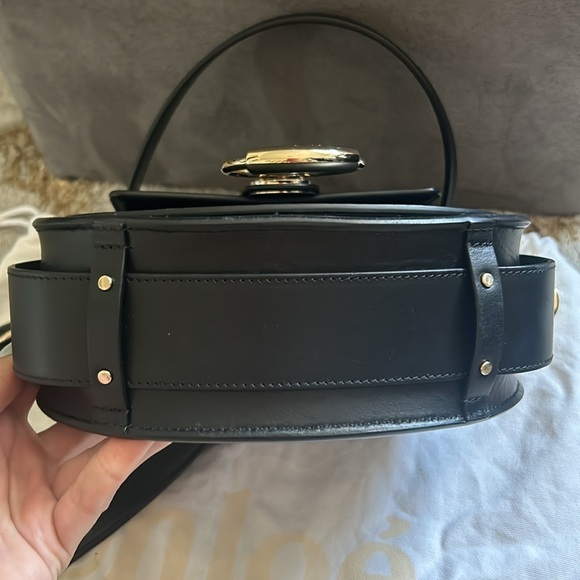 CHLOE SMALL TESS BAG IN SHINY & SUEDE LEATHER - Picture 7 of 15
